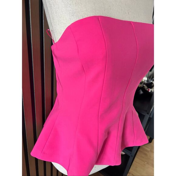 Zara pink corset top size M cute going out shirt NWT - Picture 2 of 5